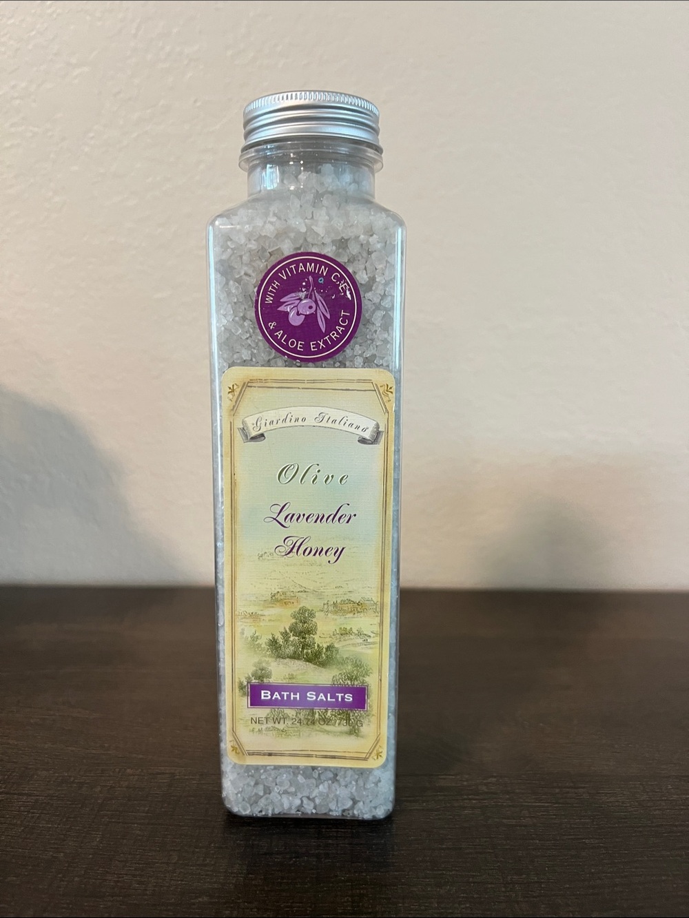 Olive Lavender Honey Bath Salts - White